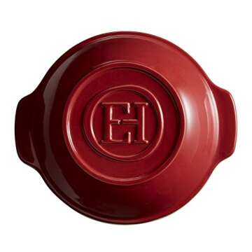 Emile Henry Burgundy Ceramic Cooker for Baking and More