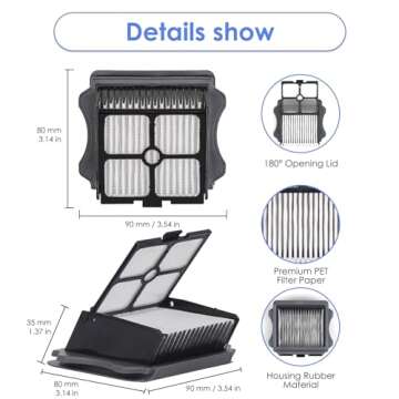 5 HEPA Filters for Tineco iFloor 3, One S3, S5 Pro 2 - Replacement Kit