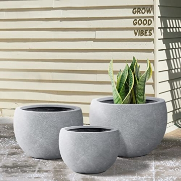Stylish Concrete Planter Set - Elegant and Functional Planters