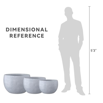 Stylish Concrete Planter Set - Elegant and Functional Planters