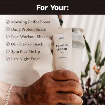 Slate Milk Vanilla Cream Drink Mix - 20g Protein, 0g Sugar