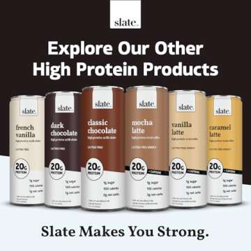 Slate Milk Vanilla Cream Drink Mix - 20g Protein, 0g Sugar