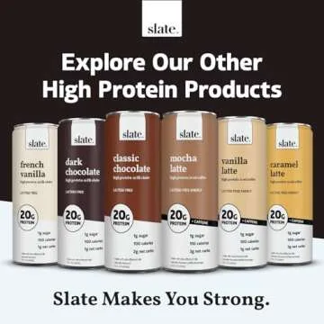 Slate Milk Vanilla Cream Drink Mix - 20g Protein, 0g Sugar