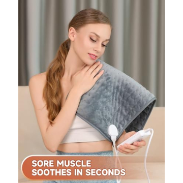 MAVOKIS Heating Pad for Back Pain Relief - 6 Heat Settings