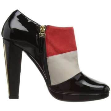 Charles Jourdan Women's Peep-Toe Dark Red Shoes Size 6