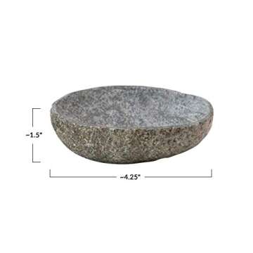 Creative Co-Op Natural Stone Bowl for Home Decor