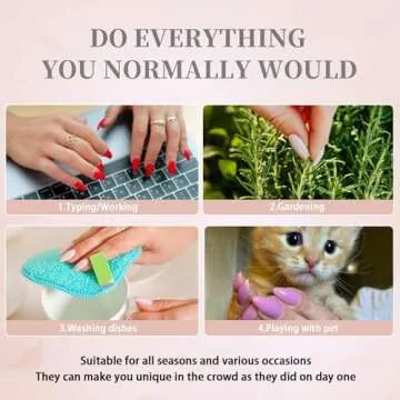 KQueenest Dusty Pink Press on Nails Medium Almond, Gel Fake Nails Press on, Glue on Nails Medium Length, Neutral Stiletto Acrylic Nails, Reusable False Nails with UV Coating for DIY Manicure in 24 Pcs