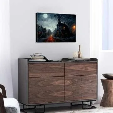 Denozer Halloween Canvas Wall Art for Spooky Decor