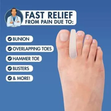 Dr. Frederick's Original Flared Gel Toe Separators - 6 ct - Soft Toe Spacers for Bunions, Overlapping Toes & Pain Relief - Orthotic Corrector for Men & Women - One Size