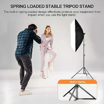 EMART Heavy Duty Light Stand with Carry Bag for Photography