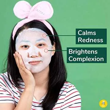 FACETORY K Beauty Face Mask Skin Care - Soothe Me Tea Tree 2-Step Sheet Mask with Tea Tree Extract & Chamomile + Soothing Ampoule | Skin Calming, Acne Clearing (10 Pack)