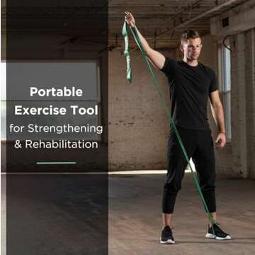 THERABAND CLX Resistance Band with Loops, Fitness Band for Home Exercise and Full Body Workouts, Por...