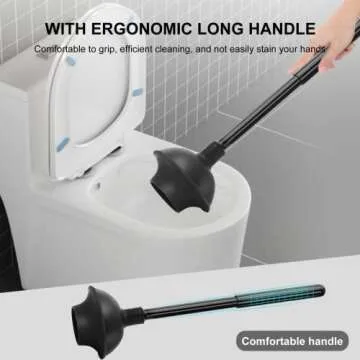 SetSail Toilet Plunger and Brush Set - Stylish Efficient Cleaning