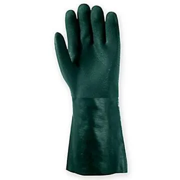 Wells Lamont Heavy Duty 14” PVC Coated Work Gloves | Chemical & Liquid Resistant, Cotton Lined | M...