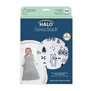 HALO SleepSack 100% Cotton Wearable Blanket for Babies