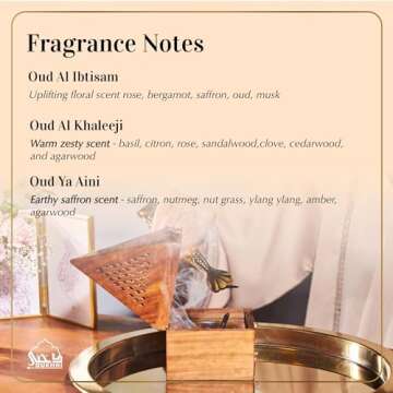 Dukhni Muattar Bakhoor – Oud Ya Aini, Oud Al Khaleeji, Oud Al Ibtisam. 3 x 40g Jars of Authentic Arabic BAKHOOR Incense – Wood Chips. Perfect for Prayer, Ceremony, Meditation, Relaxation