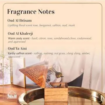 Dukhni Muattar Bakhoor – Oud Ya Aini, Oud Al Khaleeji, Oud Al Ibtisam. 3 x 40g Jars of Authentic Arabic BAKHOOR Incense – Wood Chips. Perfect for Prayer, Ceremony, Meditation, Relaxation