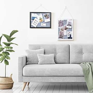 Sinor 2-Pack Bulletin Board Pin Board 15.7 x 11.8 Inch, Felt Hanging Display Small Boards with Woode...