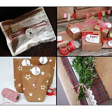 Bakers Twine Red and White for Gift Wrapping & Crafts
