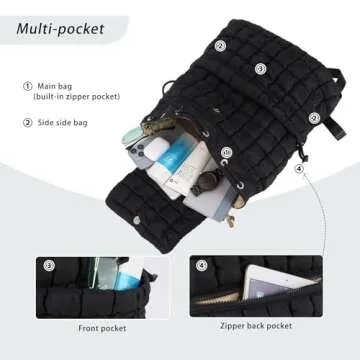 GOKTOW Quilted Backpack for Women - Stylish Lightweight Puffer Bag