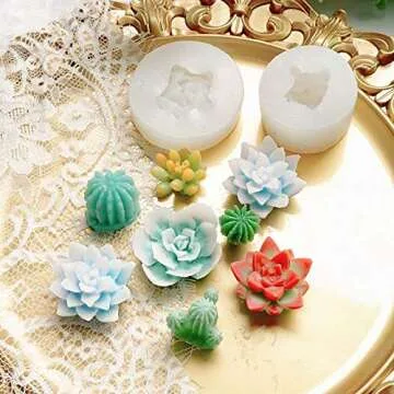 Cactus and Succulent Silicone Molds for Creative Projects