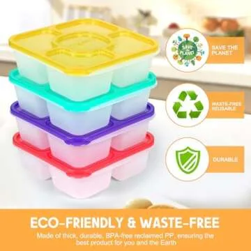 Caperci Bento Snack Box - Vibrant 5-Compartment Lunch Containers