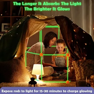 Tiny Land Glow Fort Building Kit for Kids Indoor Outdoor Fun