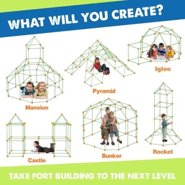 Tiny Land Glow Fort Building Kit for Kids Indoor Outdoor Fun