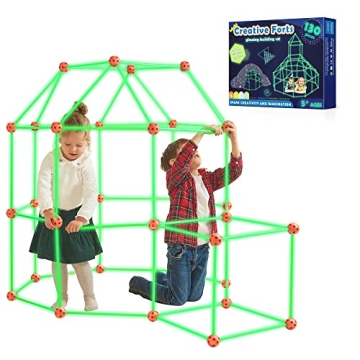 Tiny Land Glow Fort Building Kit for Kids Indoor Outdoor Fun