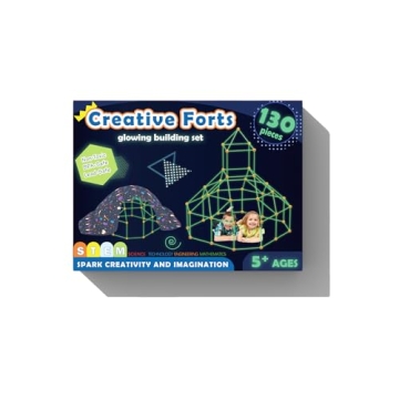 Tiny Land Glow Fort Building Kit for Kids Indoor Outdoor Fun