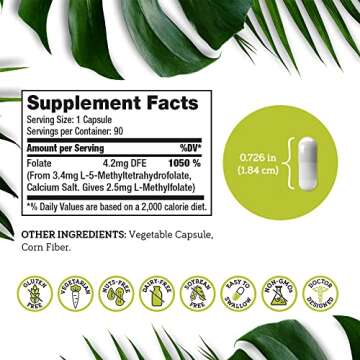 Active DSO L Methylfolate 2.5mg Vegan Supplement