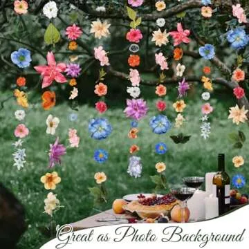 Lyrow 119 Pcs 3D Wildflower Greenery Leaf Hanging Spring Decor Woodland Colorful Floral Wild Flower Floating Decor DIY Wild Flower Plant Theme Birthday Wedding Party Favors Hanging Ceiling Decor