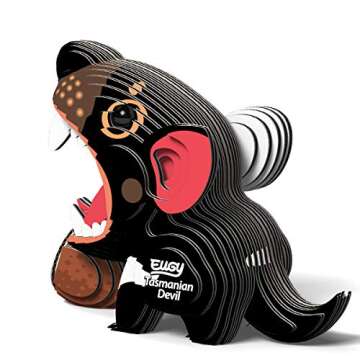 Eugy Tasmanian Devil 3D Puzzle, 36 Piece Eco-Friendly Educational Toy Puzzles for Boys, Girls & Kids Ages 6+