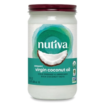 Nutiva Organic Virgin Coconut Oil in Glass Jar - 23 Ounce