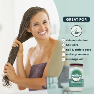 Nutiva Organic Virgin Coconut Oil in Glass Jar - 23 Ounce