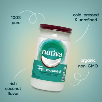 Nutiva Organic Virgin Coconut Oil in Glass Jar - 23 Ounce