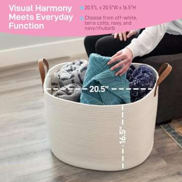 Sweetzer & Orange Cotton Rope Storage Basket Large