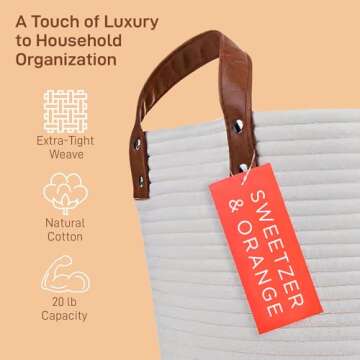 Sweetzer & Orange Cotton Rope Storage Basket Large