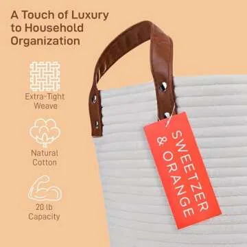 Sweetzer & Orange Cotton Rope Storage Basket Large