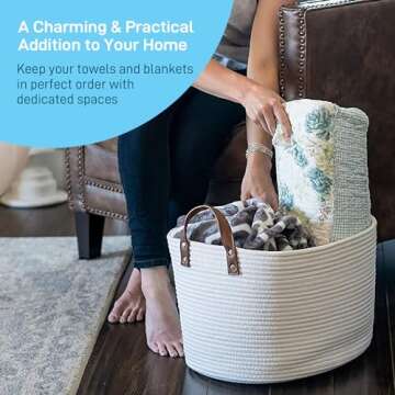 Sweetzer & Orange Cotton Rope Storage Basket Large