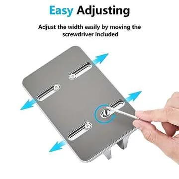 JARLINK Vertical Laptop Stand, Aluminum Laptop Holder Desktop Stand with Adjustable Dock Size (up to 17.3 inches) Compatible with All MacBook/Surface/Dell/Gaming Laptops (Silver)