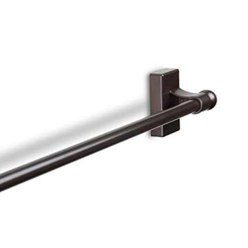 Rod Desyne MAG-07 Adjustable Magnetic Curtain Rod, Cocoa
