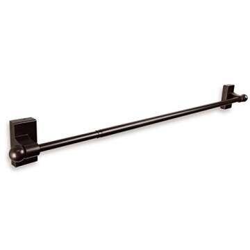 Rod Desyne MAG-07 Adjustable Magnetic Curtain Rod, Cocoa