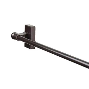 Rod Desyne MAG-07 Adjustable Magnetic Curtain Rod, Cocoa