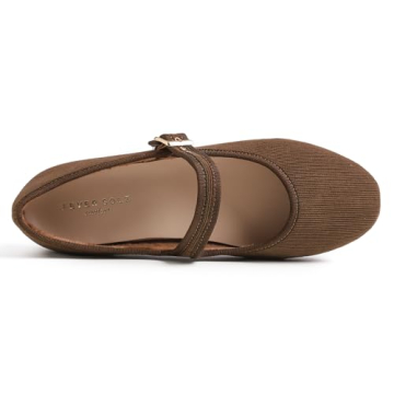 FEVERSOLE Women's Extra Padded Mary Jane Flats for Comfort