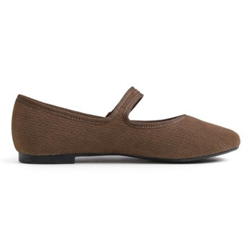 FEVERSOLE Women's Extra Padded Mary Jane Flats for Comfort