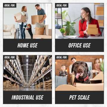 Smart Weigh 440lbs x 6 oz. Digital Heavy Duty Shipping and Postal Scale, with Durable Stainless Steel Large Platform, UPS USPS Post Office Postal Scale and Luggage Scale