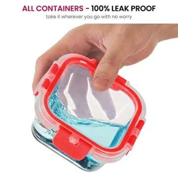 FineDine 24 Piece Glass Storage Containers - Leak Proof & Versatile