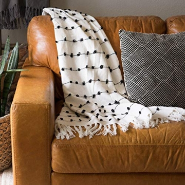 DII Woven Loop Throw Blanket 50x60 Off-White for Home Style