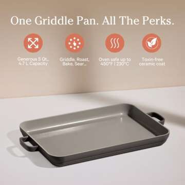 Our Place Griddle Pan - Versatile Nonstick Ceramic Sheet Pan & Stovetop Griddle | Toxin-Free, Dual-U...